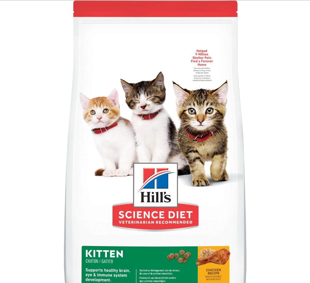 Hill's Science Diet Dry Cat Food, Kitten, Chicken Recipe, 3.5 lb Bag