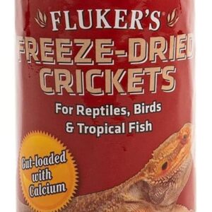 Fluker's Freeze Dried Crickets, Ideal for Reptiles, Birds, and Fish, Packed with Protein and Essential Nutrients, 1.2 oz