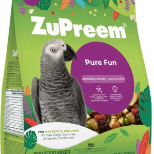 ZuPreem FruitBlend Bird Pellets, Daily Bird Food for Parrot, Conure, Caique, African Grey, Eclectus, Small Cockatoo, Core Nutrition for Medium Large Birds, Parrot Food (ML, 3.5 lbs)