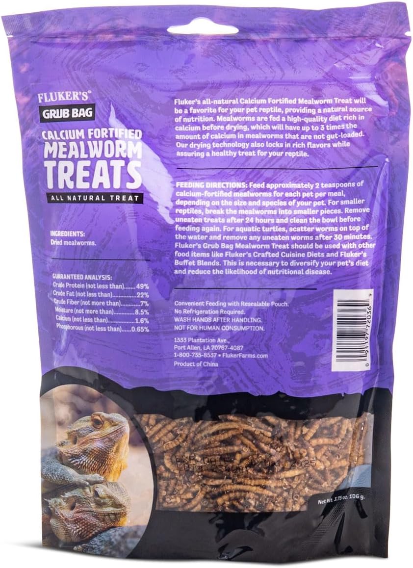 Fluker’s Grub Bag All Natural Calcium Fortified Mealworm Treats - Image 3
