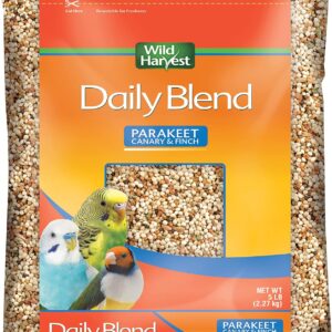 Wild Harvest Daily Blend Nutrition Diet Parakeet, Canary And Finch, Bird Food, 5 Pounds