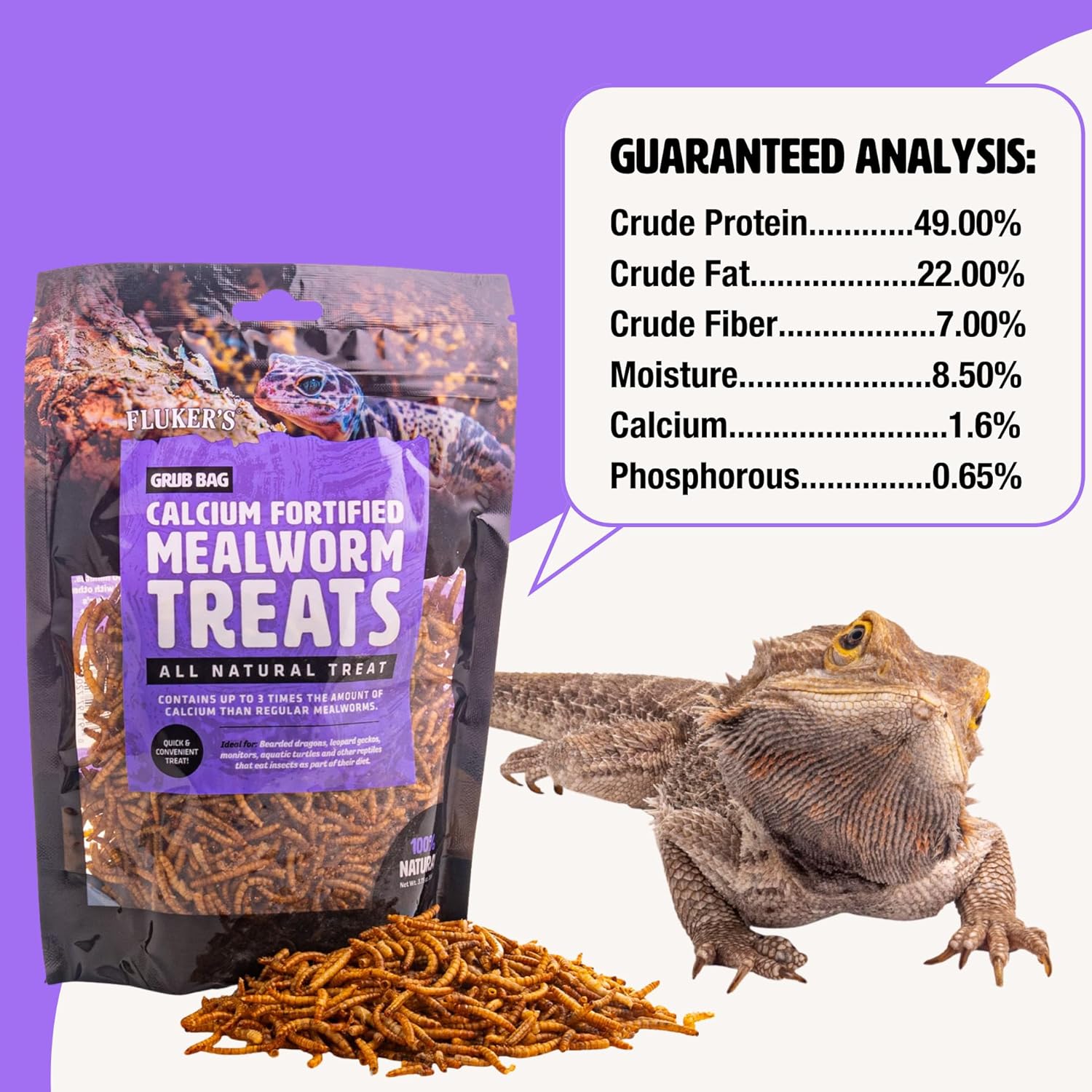 Fluker’s Grub Bag All Natural Calcium Fortified Mealworm Treats - Image 4